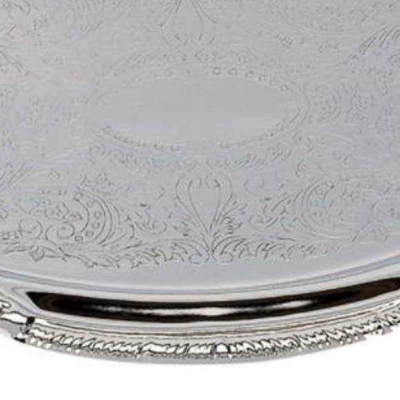 NWT SterlingCraft oval etched serving tray - Picture 3 of 9